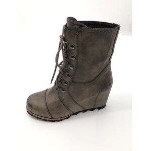 Merona Marisol Lace Up Wedge Hiker Boots Women 8 Gray Target